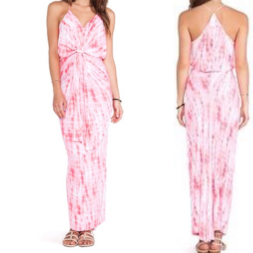 T-Bags Los Angeles Tie Dye Knot Front Maxi